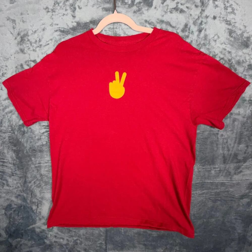 USC Team‎ Trojan Unisex Large Red Fight On Sign Graphic Short Sleeve T-Shirt